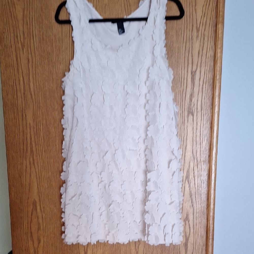 H&M Cream Floral Textured Dress